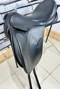 17 1/2” XW Ideal Jessica Dressage Saddle - Black