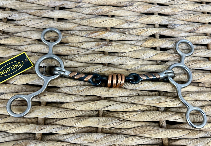 Tom Thumb Gag Bit - Sweet Iron with Copper Rollers  - 4 1/2-6”