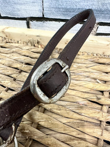 S/H Leather Headcollar - Brown - Cob