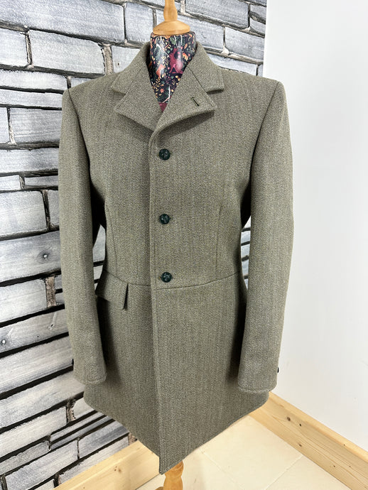 NEW Oliver Brown Gents Heavy Keepers Tweed Frock Hunt Coat - Size 36