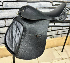 14” Medium Leather Pony GP Saddle - Black