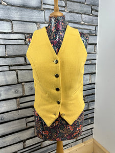 Ladies Size 36 Shires Clifton Wool Mustard Waistcoat