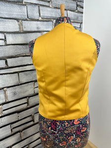 Ladies Size 36 Shires Clifton Wool Mustard Waistcoat