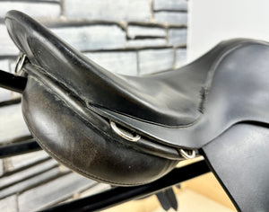 16 1/2” Wide Ideal Saddlery Cob GP Saddle - Black - XW