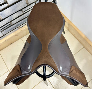 16 1/2” W/XW Changeable Thorowgood Pony Club GP Saddle - Brown