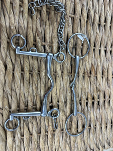 S/H 5 1/2” Double Bit Set - Weymouth & Loose Ring Bridoon