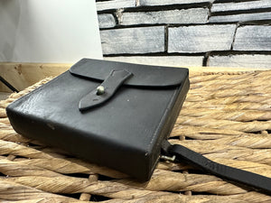 S/H Vintage English Leather Sandwich/Saddle Bag - Brown