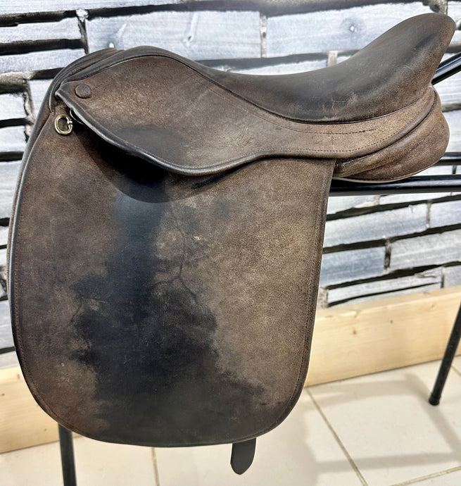 14 1/2” MW ‘L for Leather’ Suede Show/WH Saddle - Brown