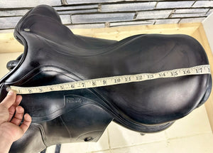 17 1/2” MW +0.5 Amerigo Pinerolo Dressage Saddle - Black