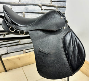 14” Medium Leather Pony GP Saddle - Black