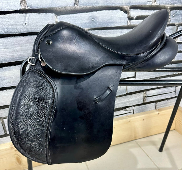 14” Medium English Pony Saddle - Black