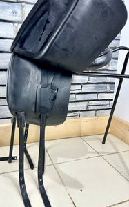 17” Wide +2 1/2” Amerigo Vega Dressage Saddle - Black