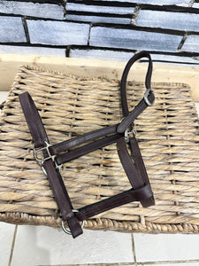 S/H Leather Headcollar - Brown - Cob