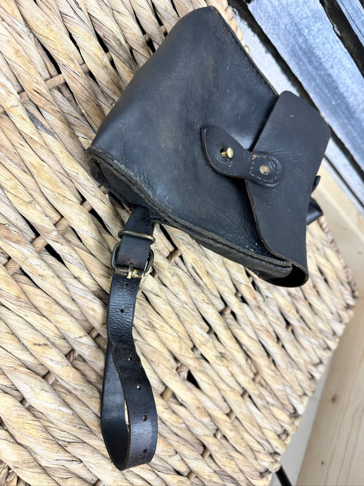 S/H Leather Sandwich/Saddle Bag - Brown