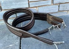 Load image into Gallery viewer, S/H 58” English Jeffries Elasticated Leather Atherstone Girth