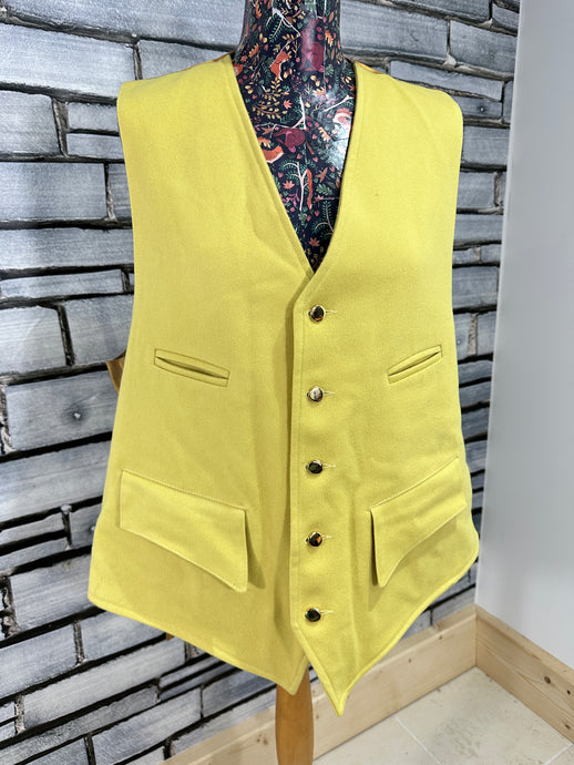 Gents Size 44 New Rainsport Penine Doeskin/Wool Mustard Waistcoat