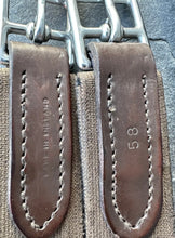 Load image into Gallery viewer, S/H 58” English Jeffries Elasticated Leather Atherstone Girth