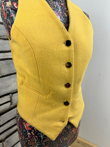 Ladies Size 36 Shires Clifton Wool Mustard Waistcoat