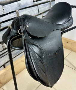 14” Medium Leather Pony GP Saddle - Black