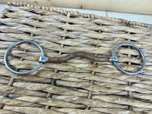 Load image into Gallery viewer, S/H 5 1/2” Sweet Iron Happy Tongue Ported Snaffle Bit