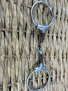 S/H 4 1/2” Sweet Iron Sleeved Loose Ring Snaffle Bit