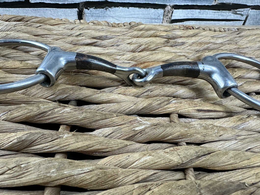 S/H 4 1/2” Sweet Iron Sleeved Loose Ring Snaffle Bit