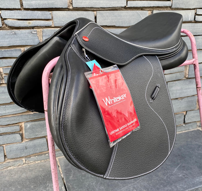 NEW 16” Med/Changeable Gullet Whitaker Rio Pony Jump Saddle - Black