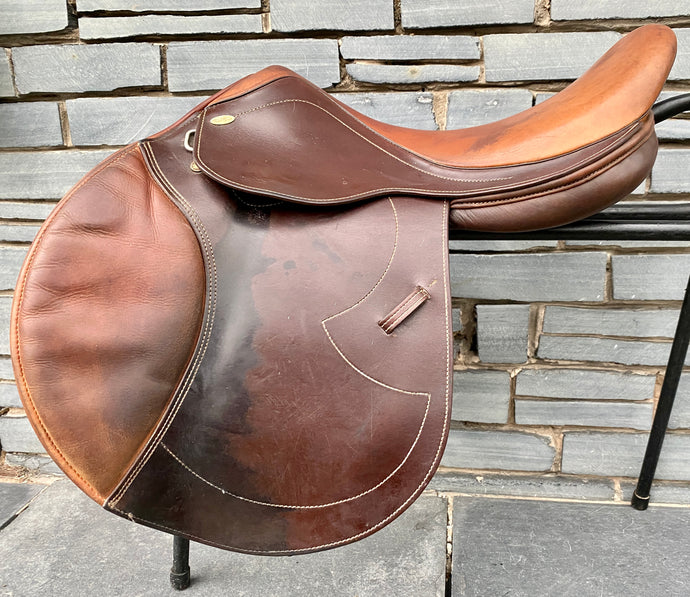 17 1/2” Wide Kentaur Naxos Close Contact Jump Saddle - Brown